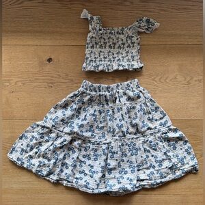 Rylee Cru skirt and cropped top set, in good condition, size 2-3, as pictured